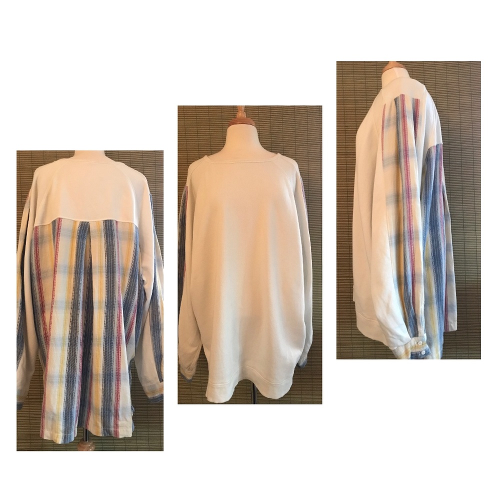Free People Pieced in Plaid Pullover